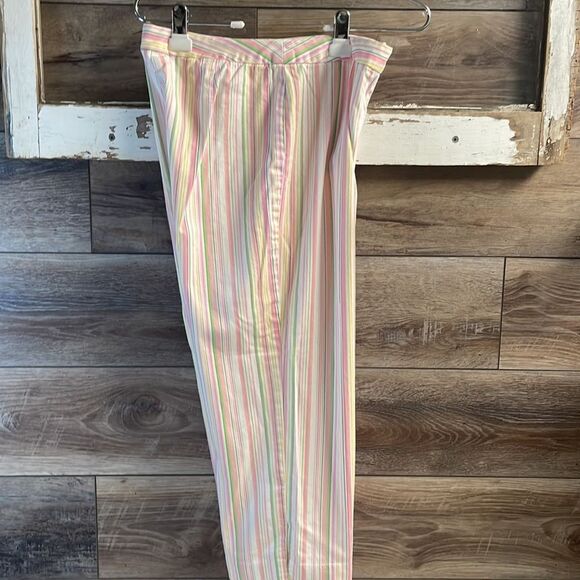 Chadwick’s Ladies Pastel Striped Capri Pants, Size 8 - Picture 6 of 7